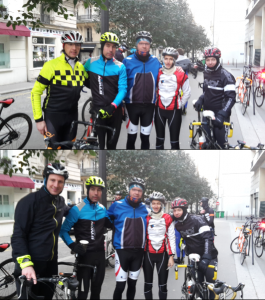 De gauche à droite : Xavier, Ludovic, Régis, Mériam et Abdel. Photo du bas : Mathieu à la place de Xavier. Crédit : Xavier Loir