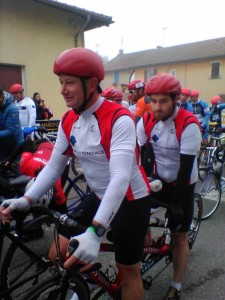 Raphaël et Denis au départ de la course en ligne 